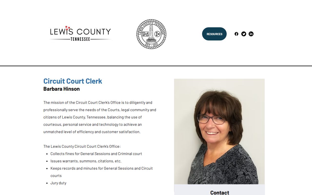 Lewis County release court record source at the Circuit Court Clerk